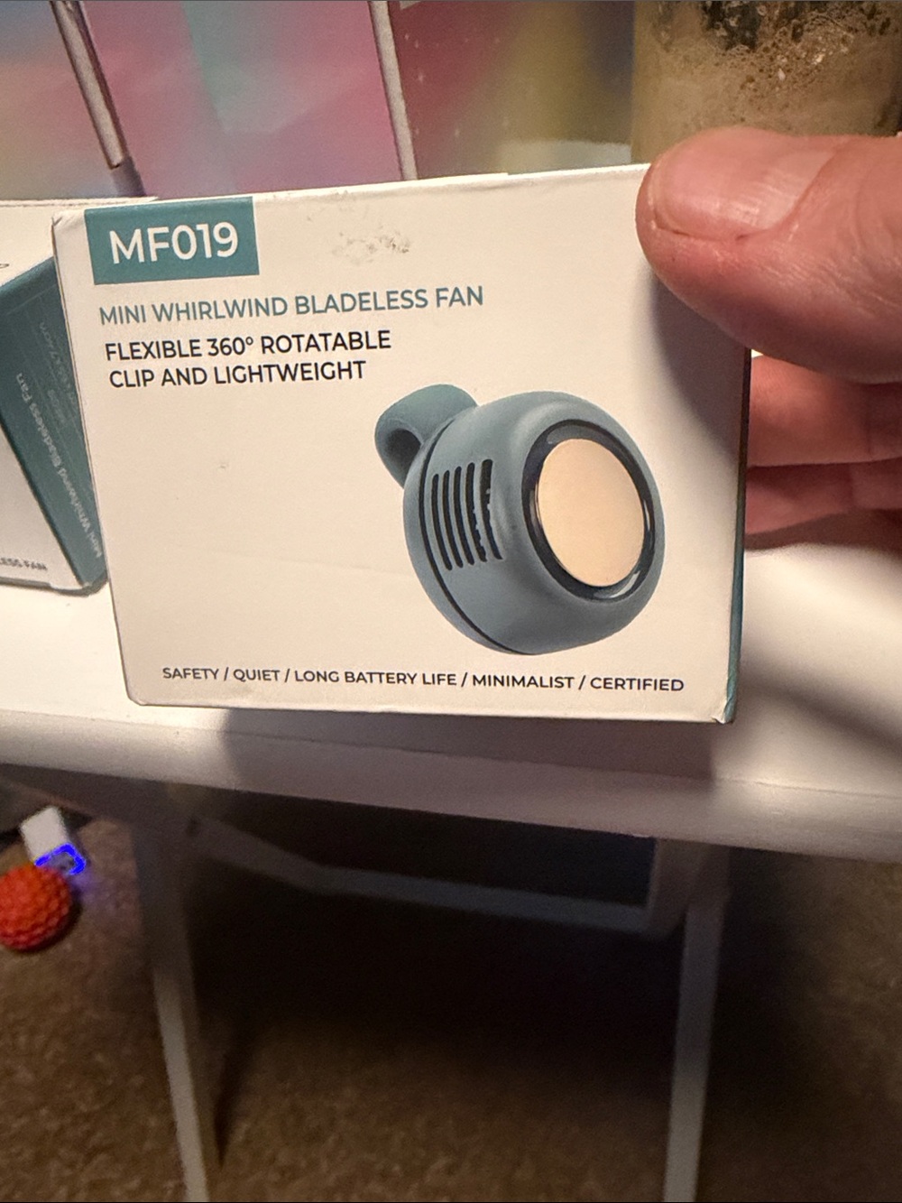Mini Whirlwind Bladeless Fan - Blue